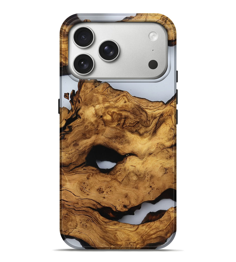 iPhone 17 Pro Max Wood Live Edge Phone Case - Helene (Clear, 817502)