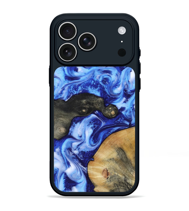 iPhone 17 Pro Max Wood Phone Case - Orrin (Blue, 817506)