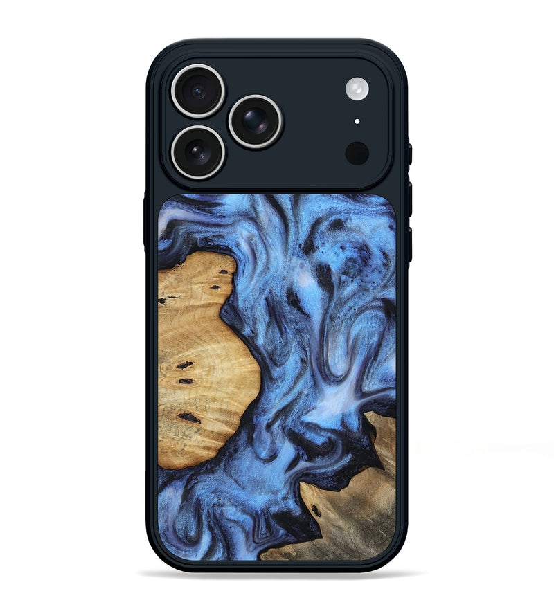 iPhone 17 Pro Max Wood Phone Case - Rosella (Blue, 817507)