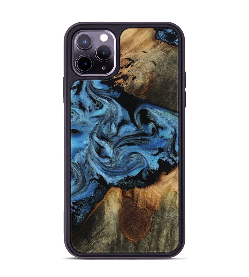 iPhone 11 Pro Max Wood Phone Case - Kadeem (Blue, 817508)
