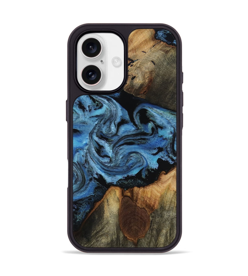 iPhone 17 Wood Phone Case - Kadeem (Blue, 817508)