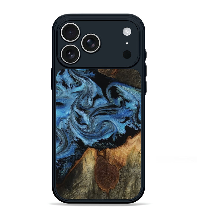 iPhone 17 Pro Max Wood Phone Case - Kadeem (Blue, 817508)