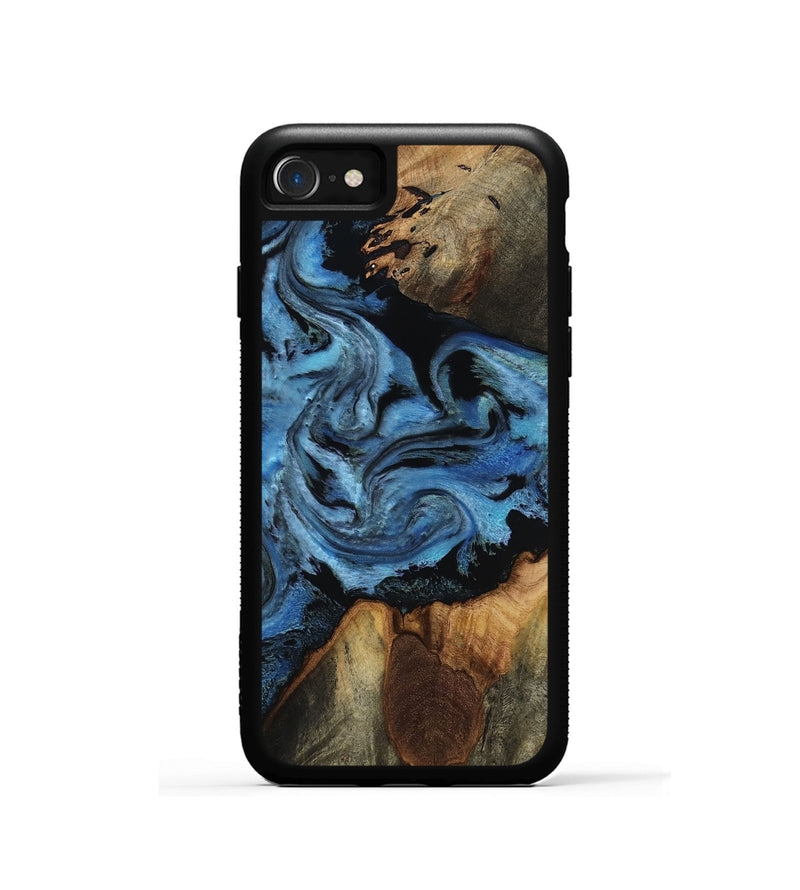 iPhone SE Wood Phone Case - Kadeem (Blue, 817508)