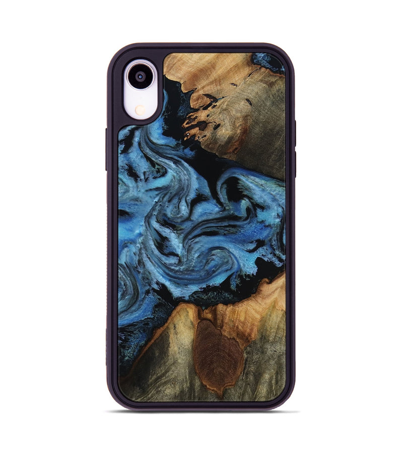 iPhone Xr Wood Phone Case - Kadeem (Blue, 817508)