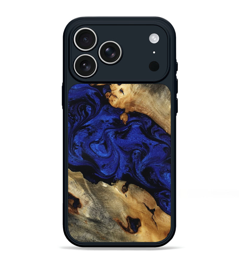 iPhone 17 Pro Max Wood Phone Case - Roselyn (Blue, 817514)
