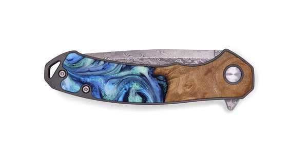 EDC Wood Pocket Knife - Carlene (Blue, 817538)