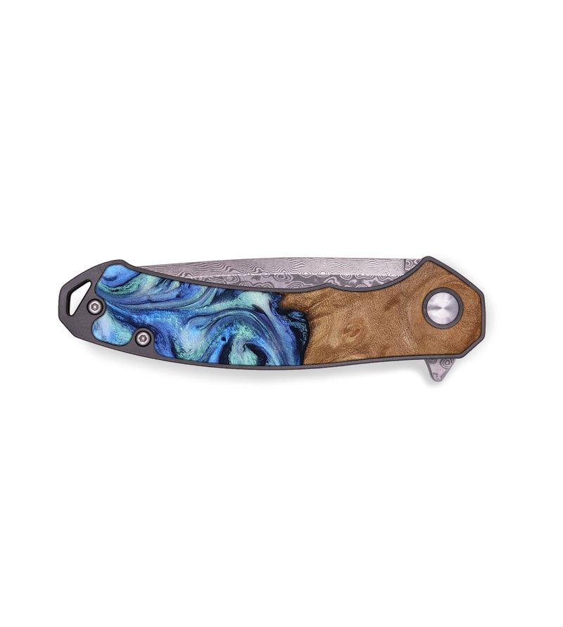EDC Wood Pocket Knife - Carlene (Blue, 817538)