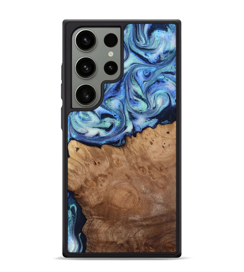 Galaxy S24 Ultra Wood Phone Case - Carlene (Blue, 817538)