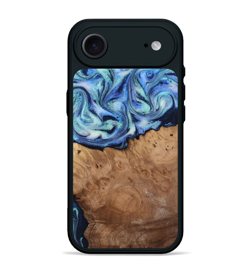 iPhone 17 Air Wood Phone Case - Carlene (Blue, 817538)