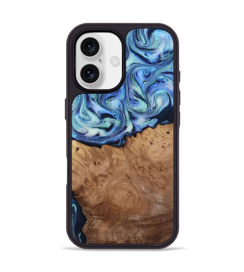 iPhone 17 Wood Phone Case - Carlene (Blue, 817538)