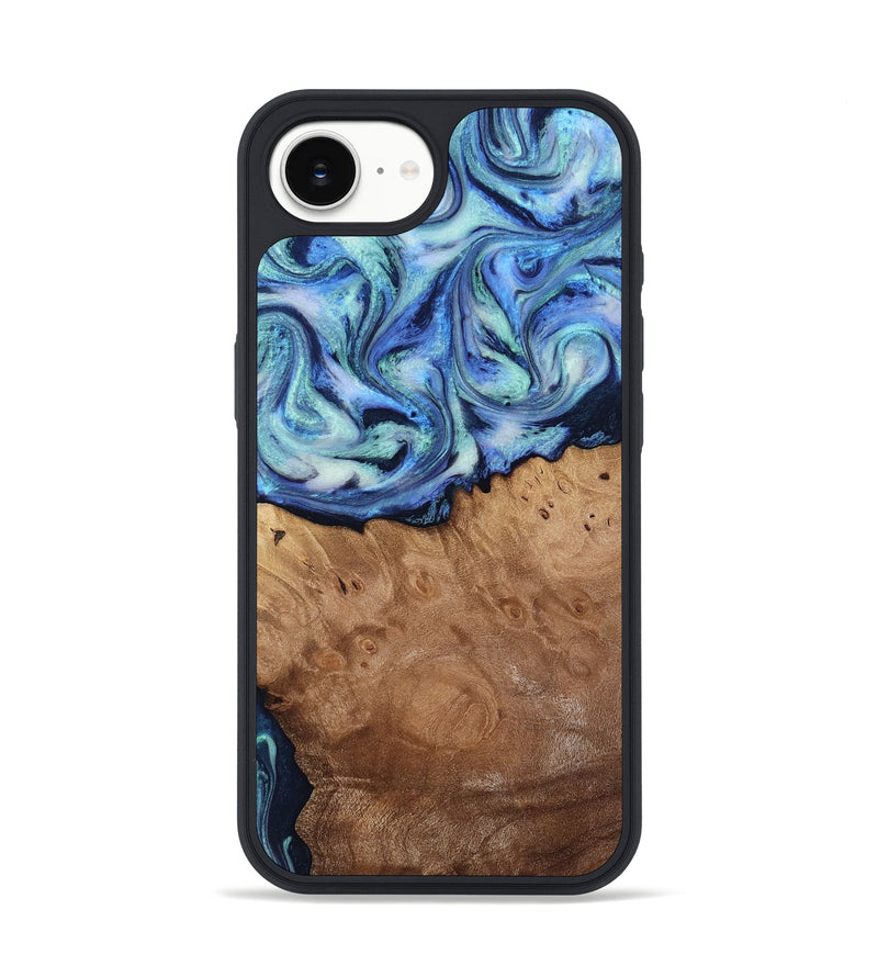iPhone 17e Wood Phone Case - Carlene (Blue, 817538)