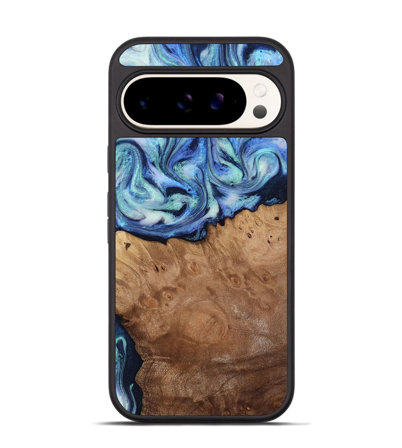 Pixel 9 Wood Phone Case - Carlene (Blue, 817538)