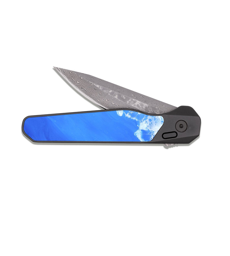 EDC Dark Damascus Wood Pocket Knife - Marylyn (Coastal, 817548)