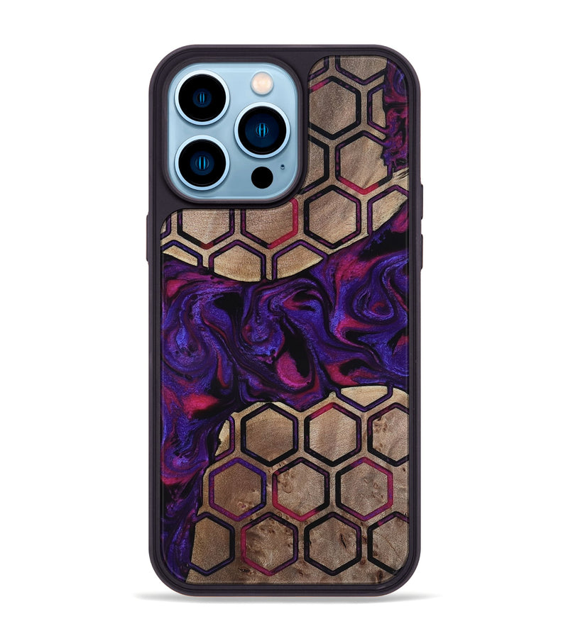 iPhone 14 Pro Max Wood Phone Case - Malayah (Pattern, 817563)