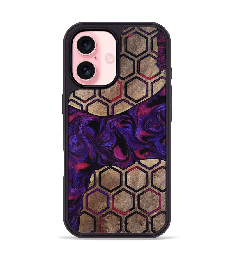 iPhone 16 Wood Phone Case - Malayah (Pattern, 817563)