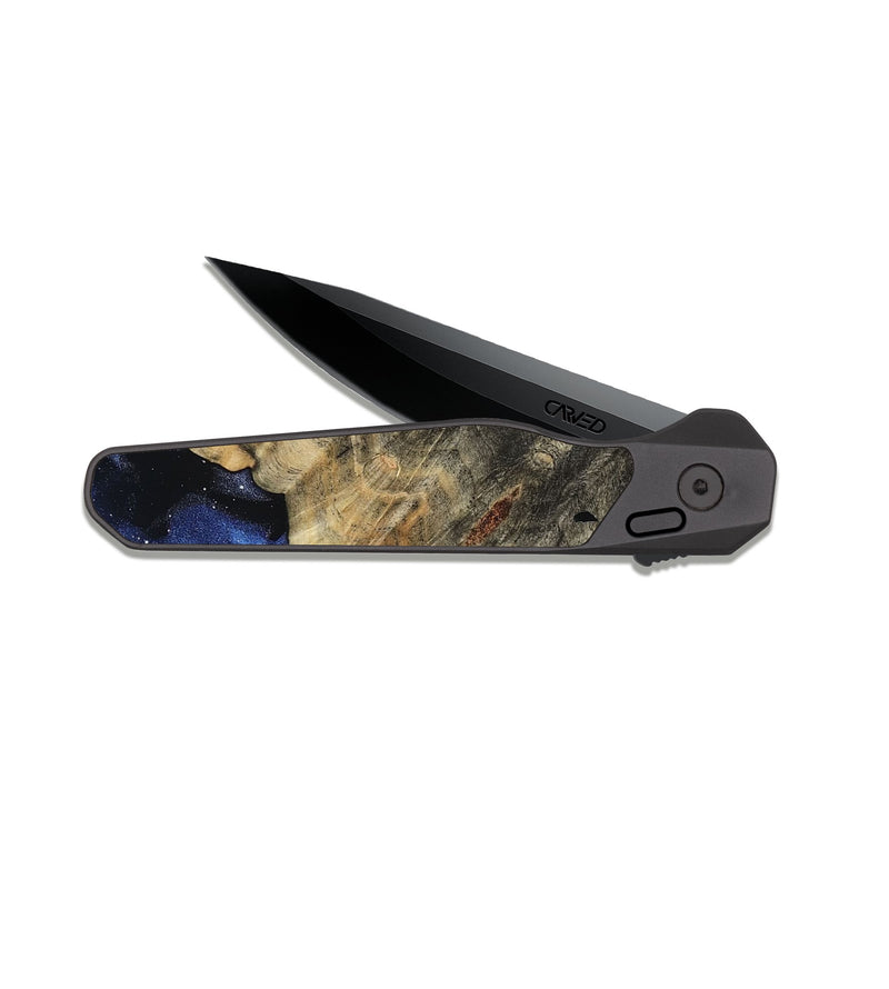 EDC Dark Slate Wood Pocket Knife - Khari (Cosmos, 817578)