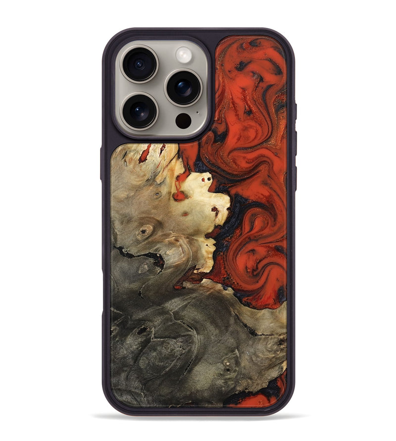 iPhone 16 Pro Max Wood Phone Case - Chelsea (Red, 817618)