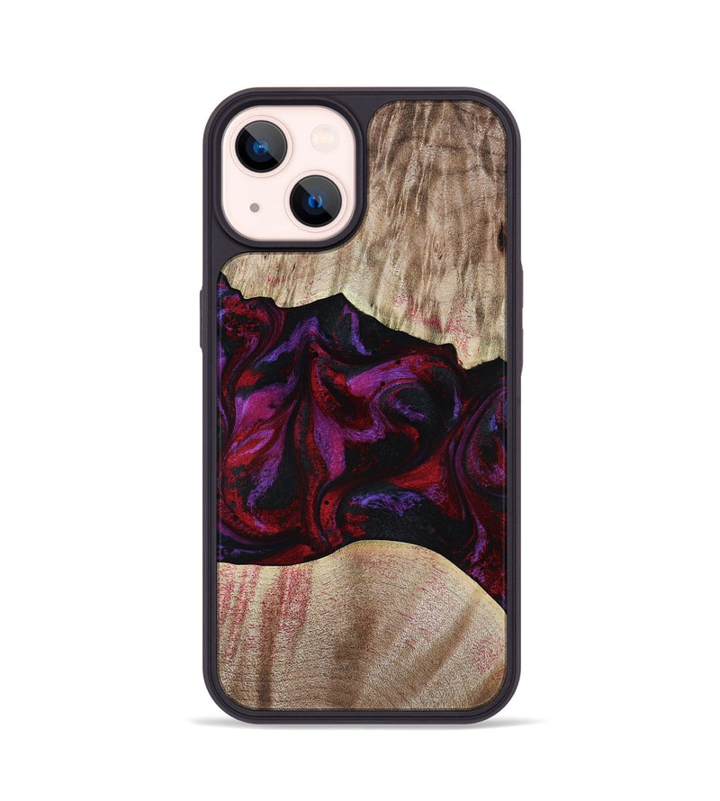 iPhone 14 Wood Phone Case - Eliana (Red, 817620)