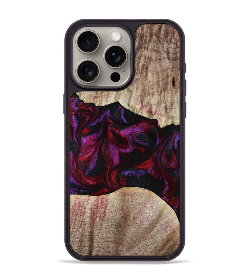 iPhone 15 Pro Max Wood Phone Case - Eliana (Red, 817620)