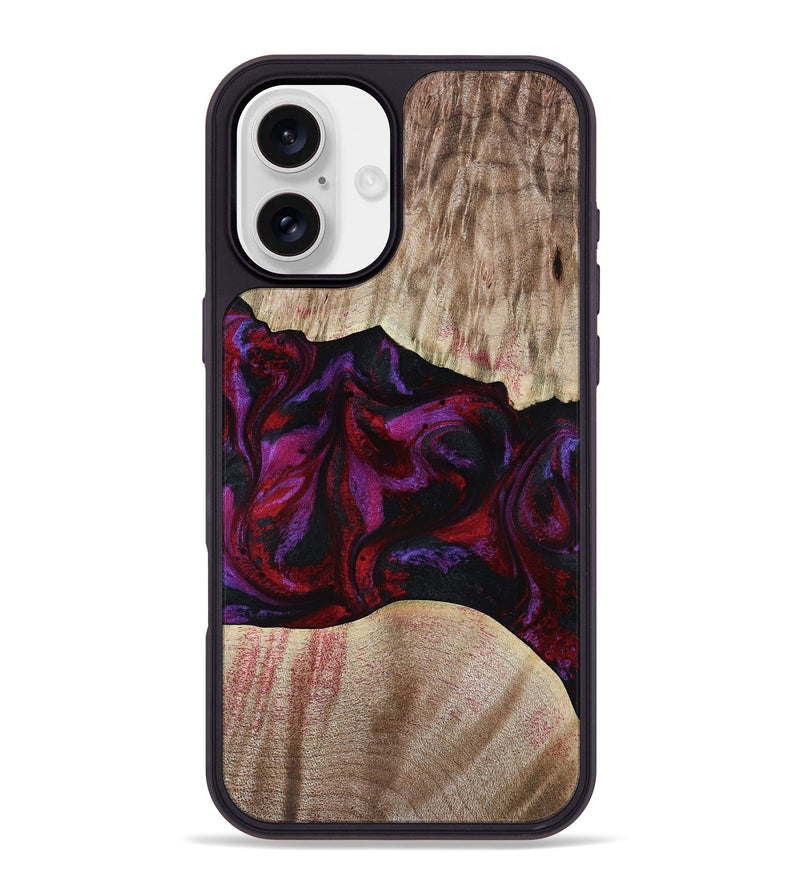 iPhone 16 Plus Wood Phone Case - Eliana (Red, 817620)