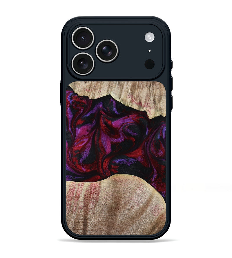 iPhone 17 Pro Max Wood Phone Case - Eliana (Red, 817620)