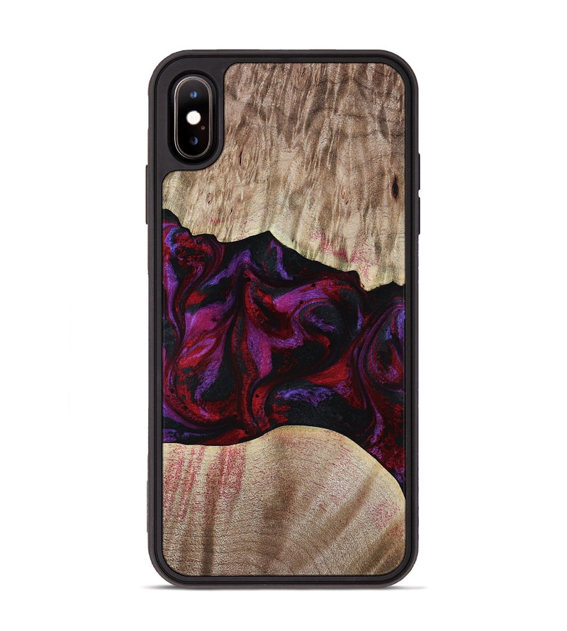 iPhone Xs Max Wood Phone Case - Eliana (Red, 817620)
