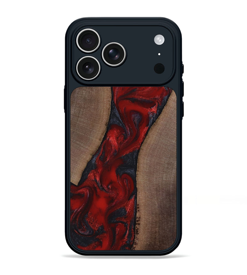 iPhone 17 Pro Max Wood Phone Case - Zoie (Red, 817625)