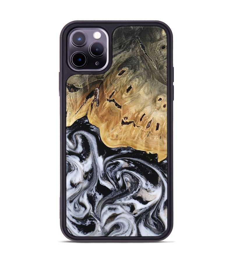 iPhone 11 Pro Max Wood Phone Case - Oscar (Black & White, 817626)