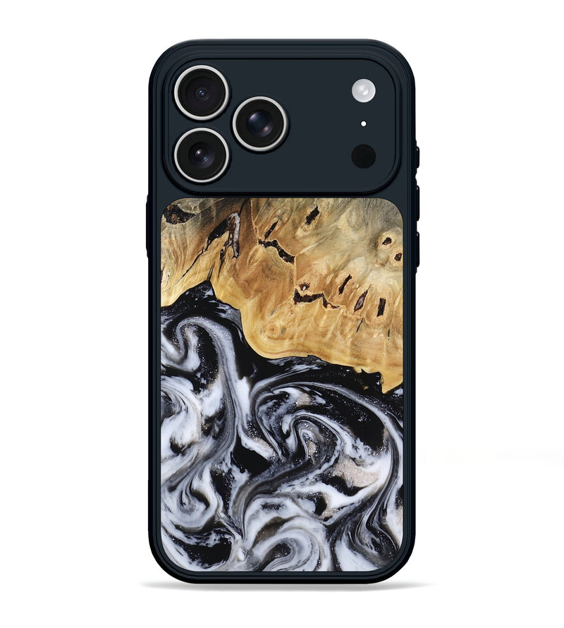 iPhone 17 Pro Max Wood Phone Case - Oscar (Black & White, 817626)