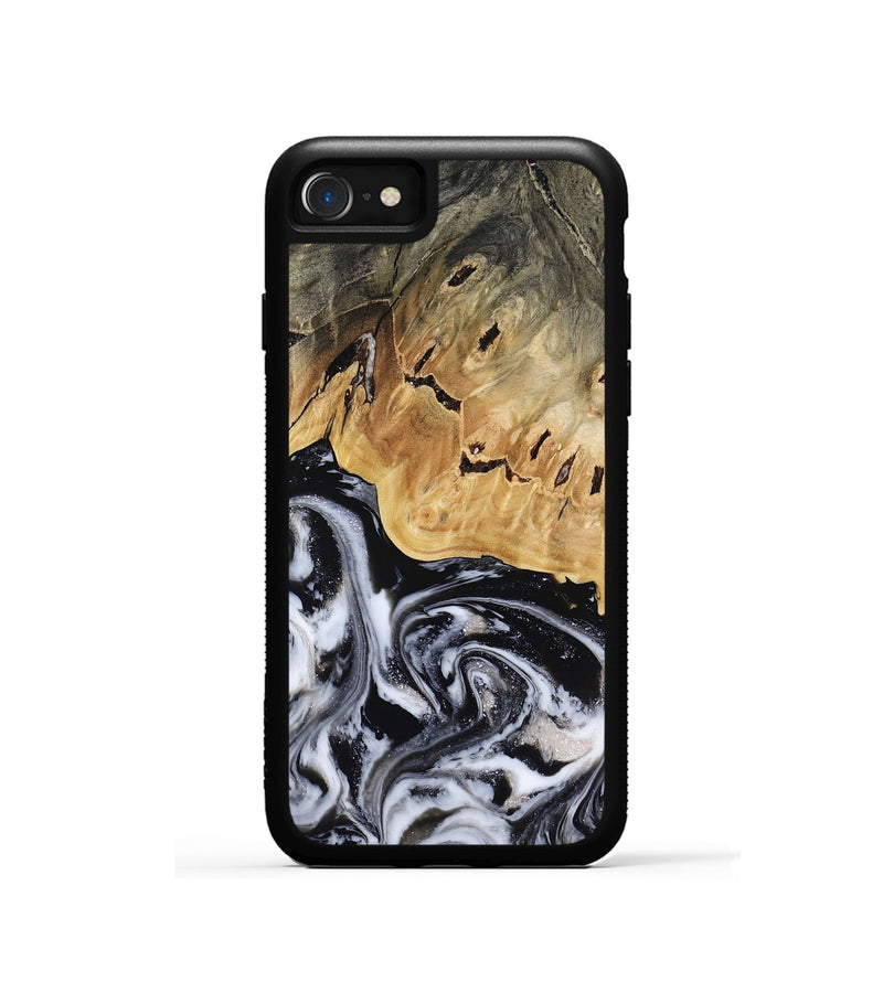iPhone SE Wood Phone Case - Oscar (Black & White, 817626)