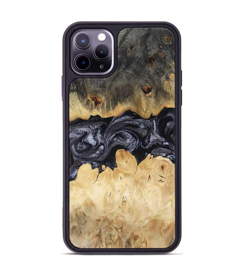 iPhone 11 Pro Max Wood Phone Case - Pennie (Black & White, 817628)