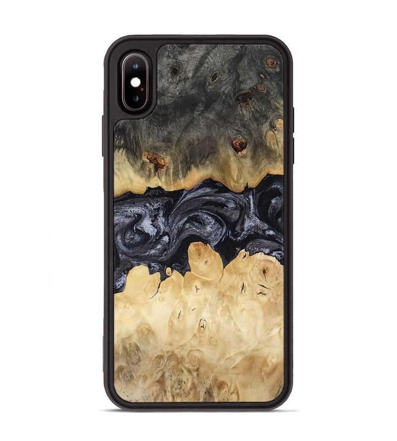 iPhone Xs Max Wood Phone Case - Pennie (Black & White, 817628)