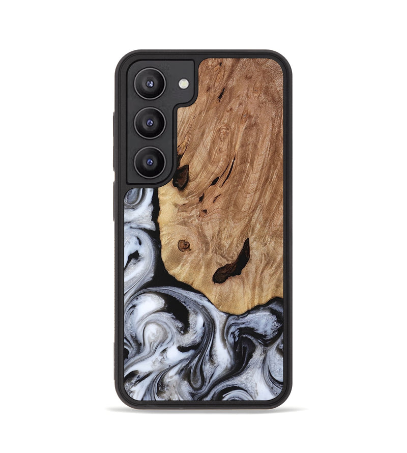 Galaxy S23 Wood Phone Case - Arielle (Black & White, 817629)