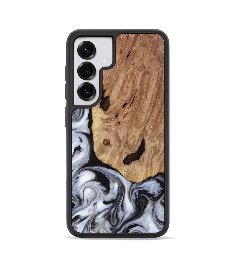 Galaxy S25 Wood Phone Case - Arielle (Black & White, 817629)