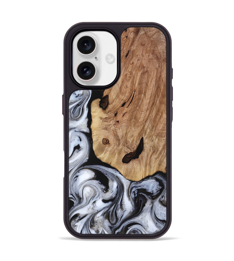 iPhone 17 Wood Phone Case - Arielle (Black & White, 817629)