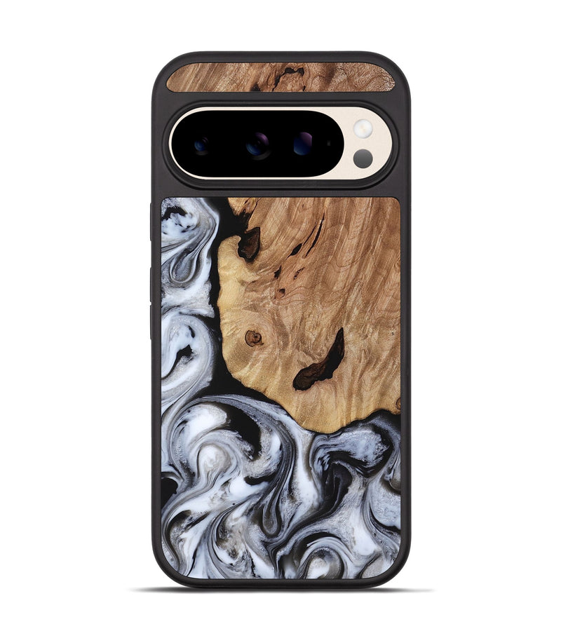 Pixel 10 Pro Wood Phone Case - Arielle (Black & White, 817629)