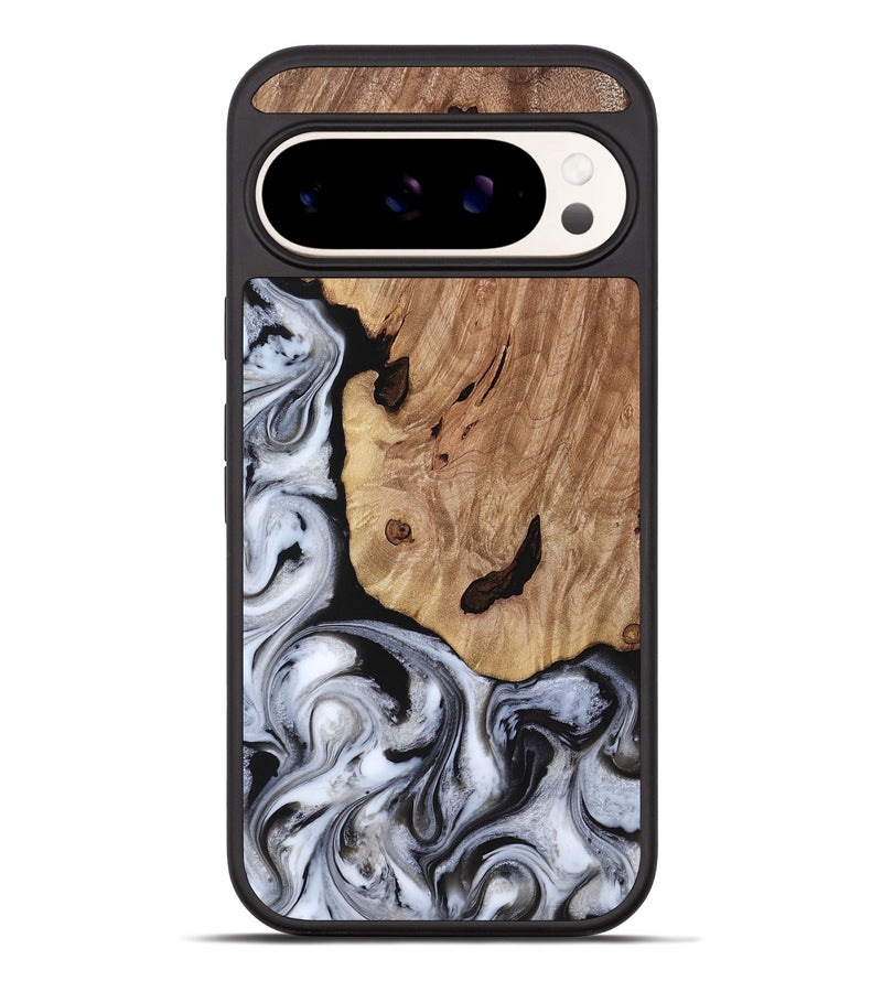 Pixel 10 Pro XL Wood Phone Case - Arielle (Black & White, 817629)