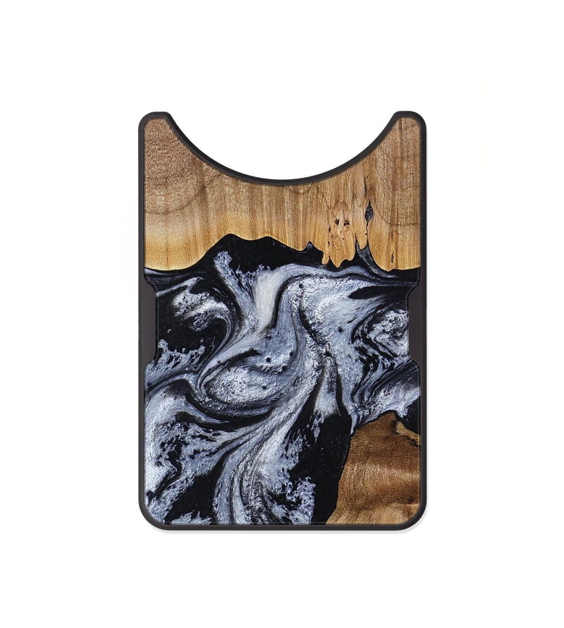 Alloy Wood Wallet - Kanisha (Black & White, 817632)