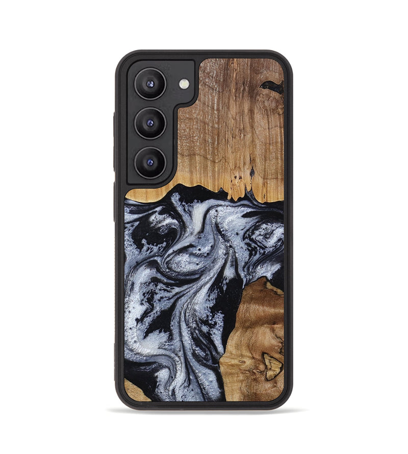 Galaxy S23 Wood Phone Case - Kanisha (Black & White, 817632)