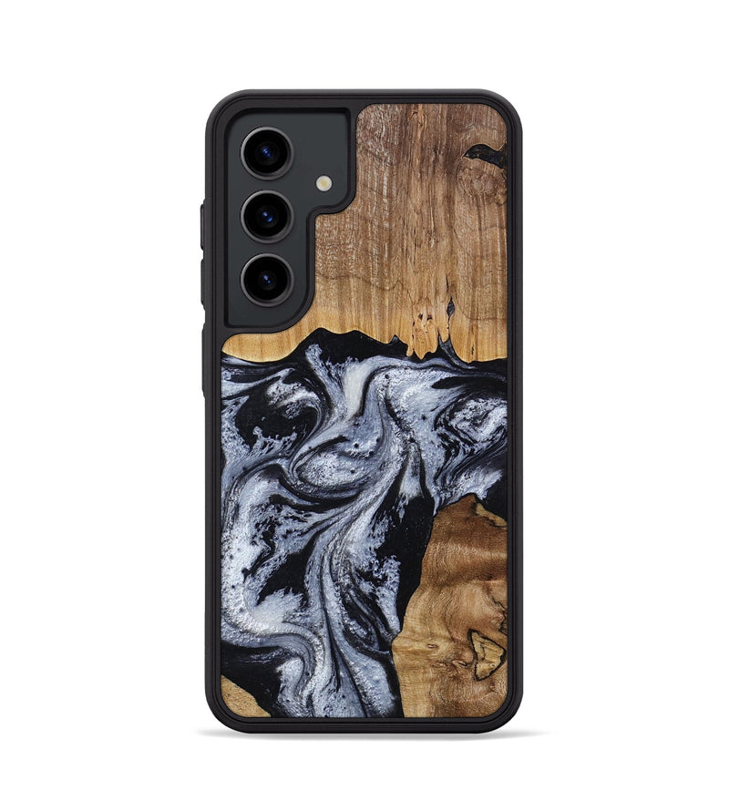 Galaxy S24 Wood Phone Case - Kanisha (Black & White, 817632)