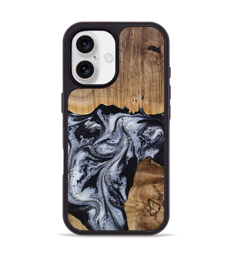 iPhone 17 Wood Phone Case - Kanisha (Black & White, 817632)