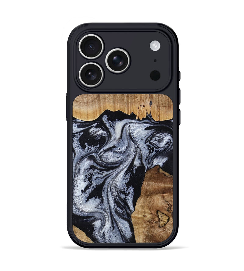 iPhone 17 Pro Wood Phone Case - Kanisha (Black & White, 817632)