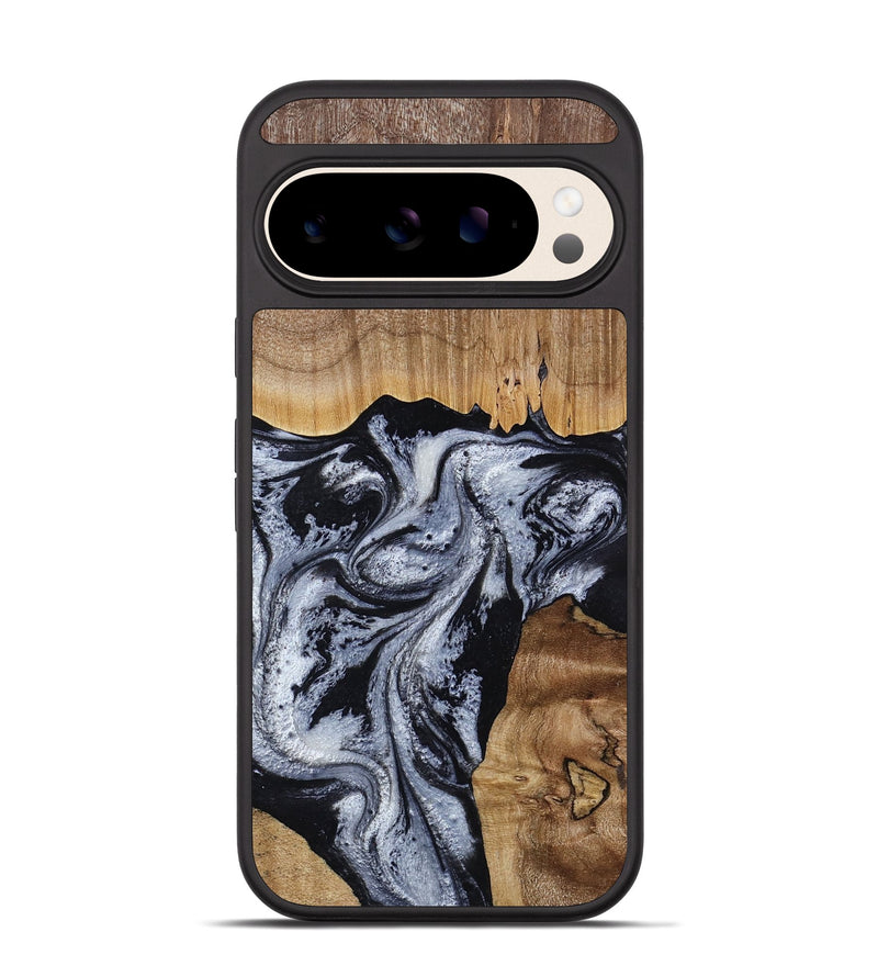 Pixel 10 Pro Wood Phone Case - Kanisha (Black & White, 817632)