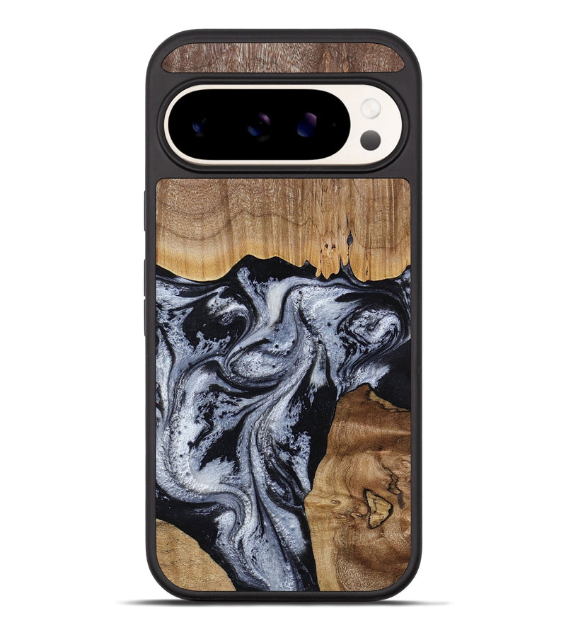 Pixel 10 Pro XL Wood Phone Case - Kanisha (Black & White, 817632)
