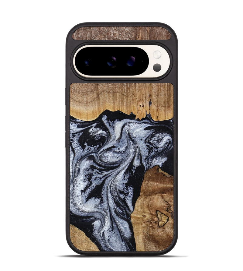 Pixel 9 Wood Phone Case - Kanisha (Black & White, 817632)