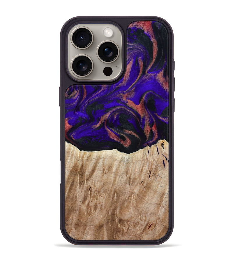 iPhone 16 Pro Max Wood Phone Case - Marques (Purple, 817655)
