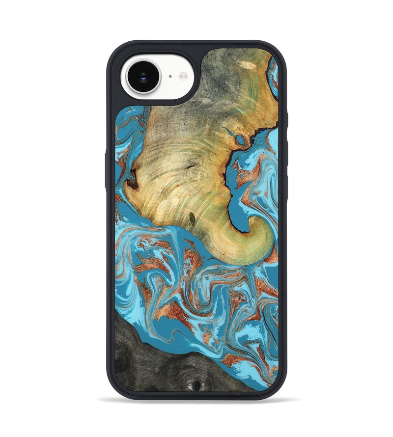 iPhone 16e Wood Phone Case - Taliyah (Teal & Gold, 817668)