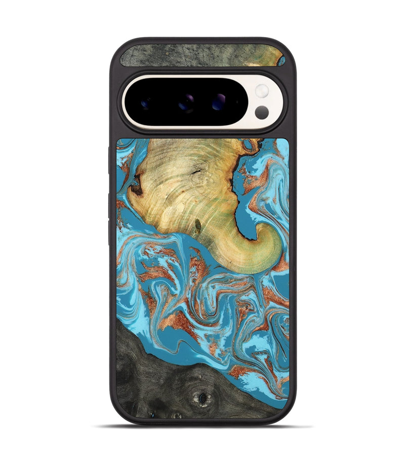 Pixel 9 Pro Wood Phone Case - Taliyah (Teal & Gold, 817668)