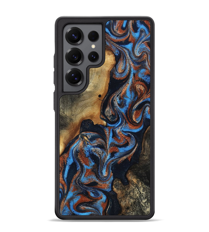 Galaxy S25 Ultra Wood Phone Case - Ami (Teal & Gold, 817670)