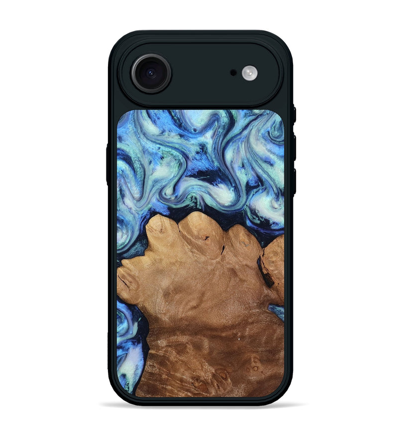 iPhone 17 Air Wood Phone Case - Darrick (Blue, 817687)